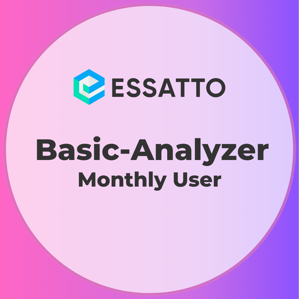 Essatto Basic-Analyzer User  - 12 Month Subscription (Payable Monthly in Advance)